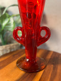 Blenko Vase 6930 Ruby Red 12 3/8" Handblown Art Glass