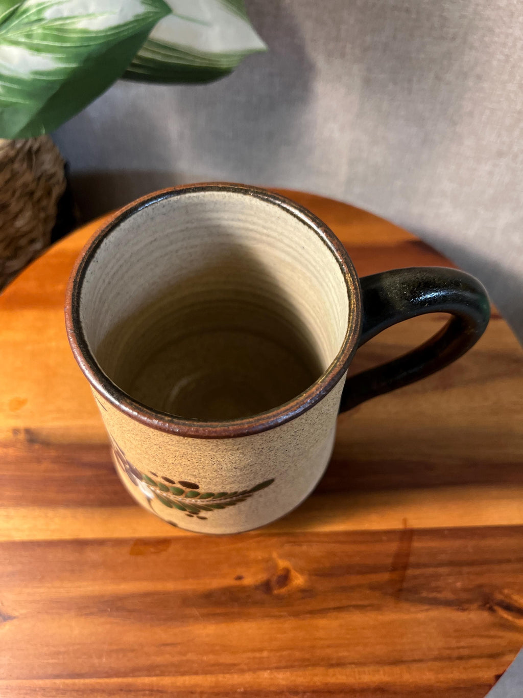 Mexican Tonala Ceramic Mug ARTIST Signed Pottery Art Stoneware