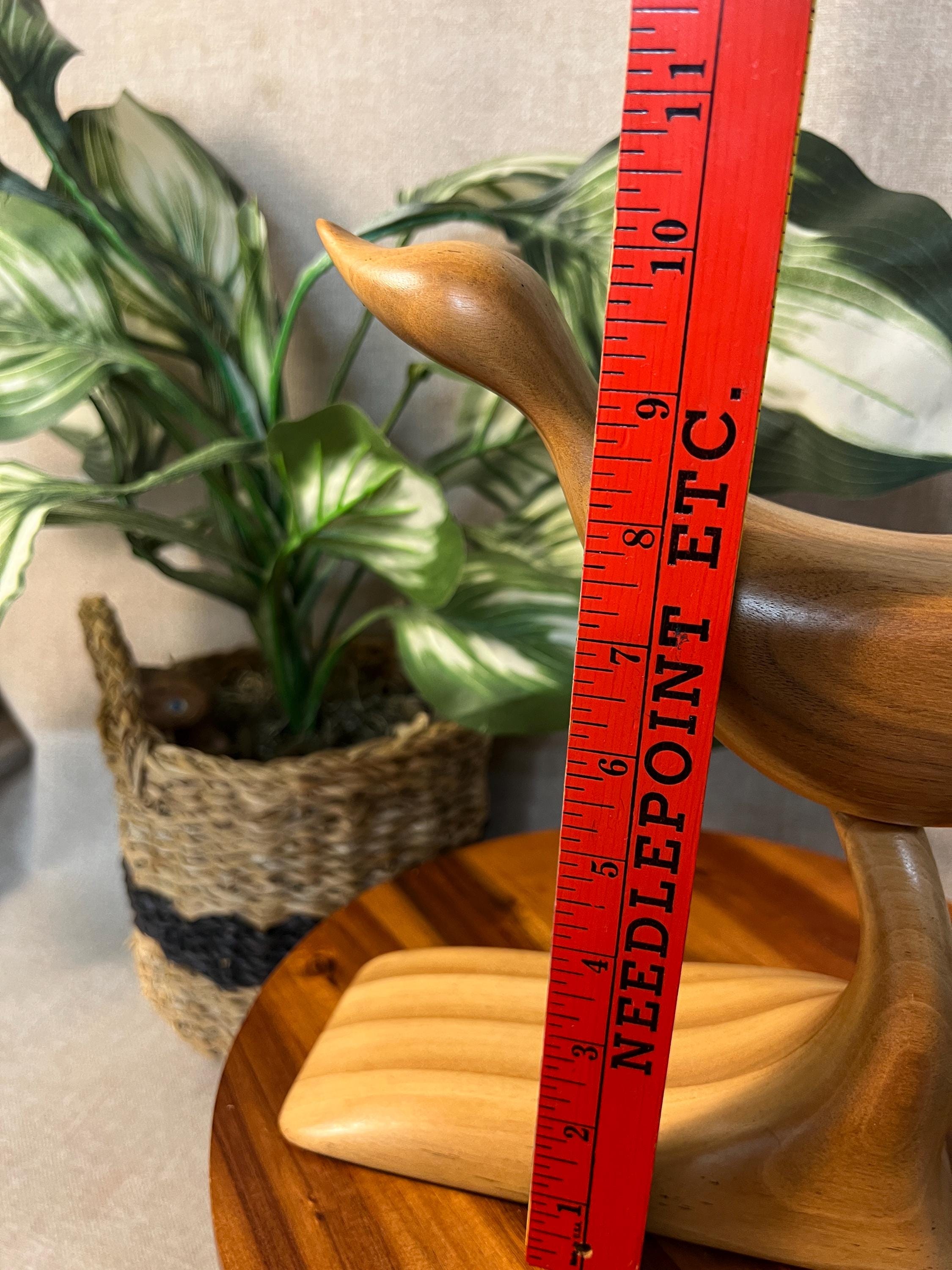 Vintage MCM HAND CARVED Shorebird On Base