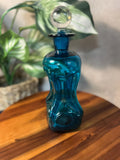 Holmegaard / Kastrup Glassworks Kluk Kluk Decanter in Blue Glass with Clear Stopper