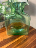 VTG Blenko Art Glass 384 Double Spouted Water Bottle Pitcher light Green
