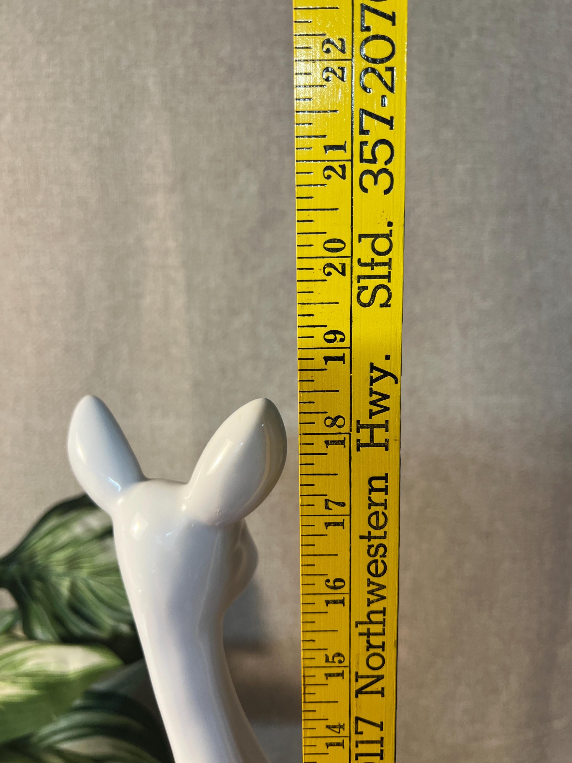 Vtg HAEGER XL 19" White DEER Figurine No. 6064