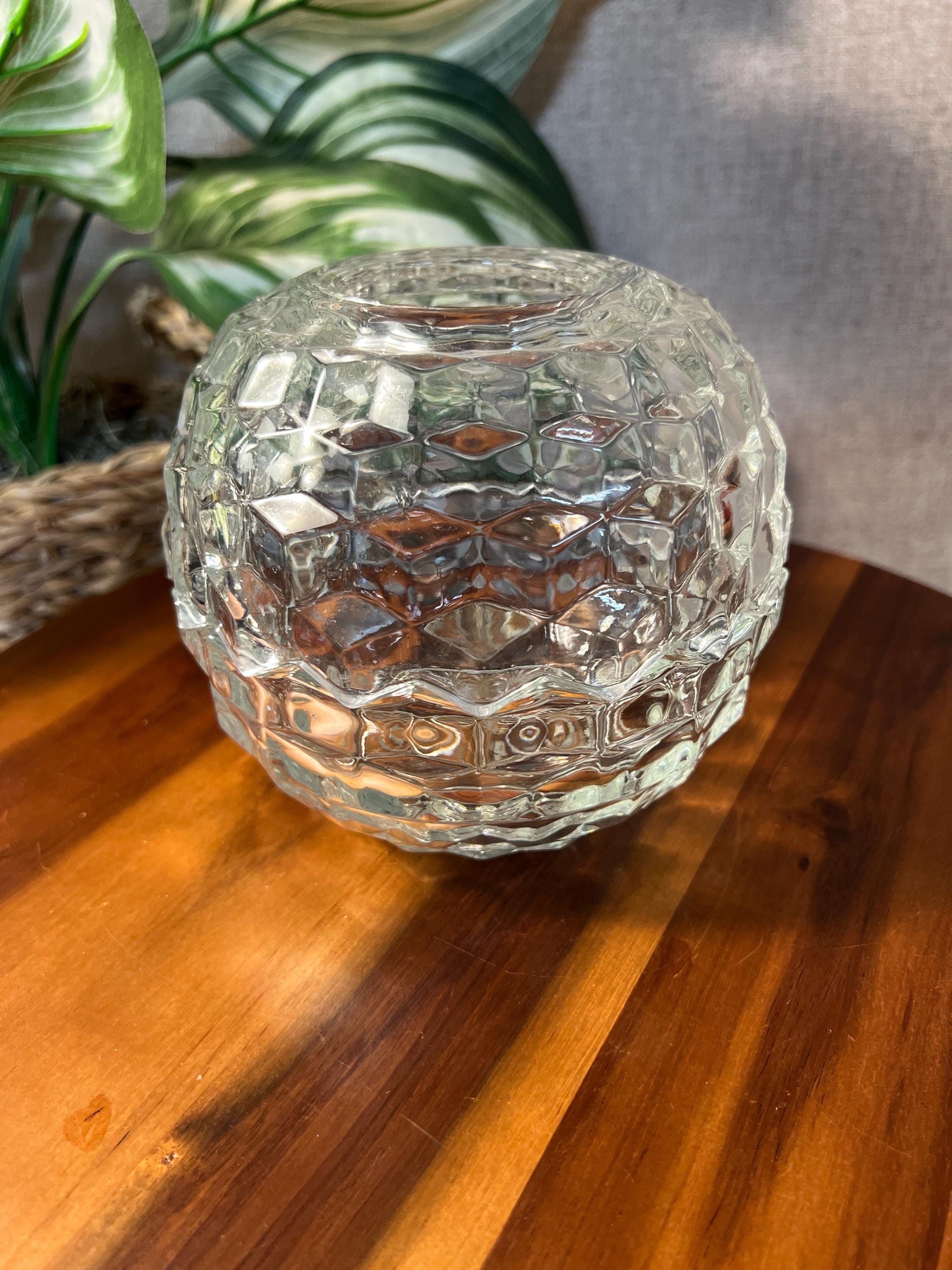 Indiana Glass HOMCO Clear Cubist Whitehall Fairy Lamp