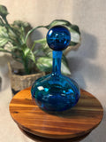 Blenko Glass 6530s Blue Decanter No Stopper orb not included Joel Myers