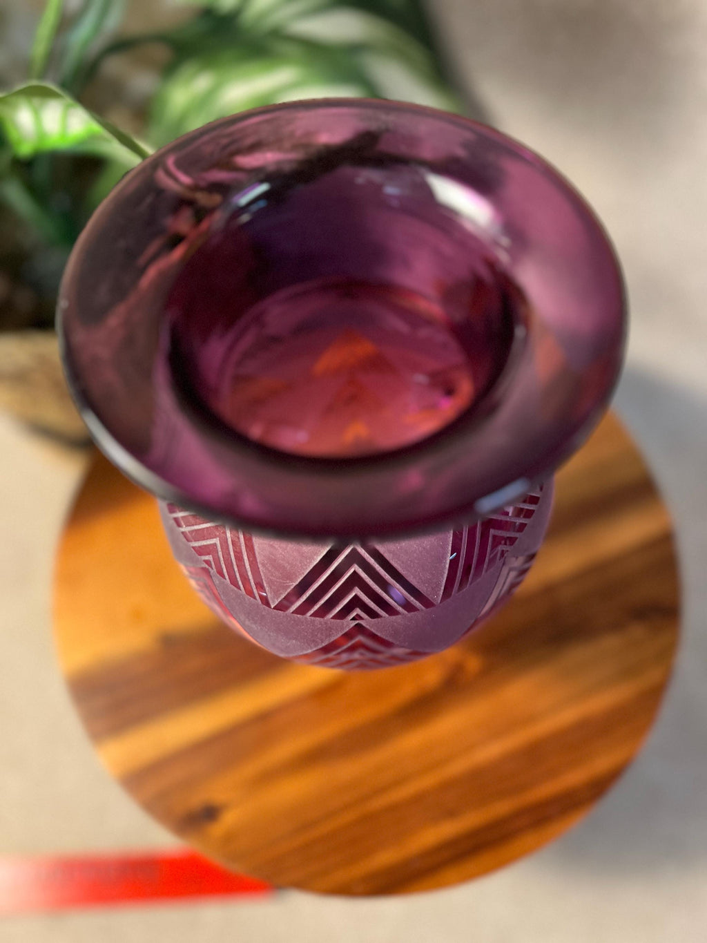 Corriea Limited Edition Etched And Signed Purple Vase EVL8060 39/200