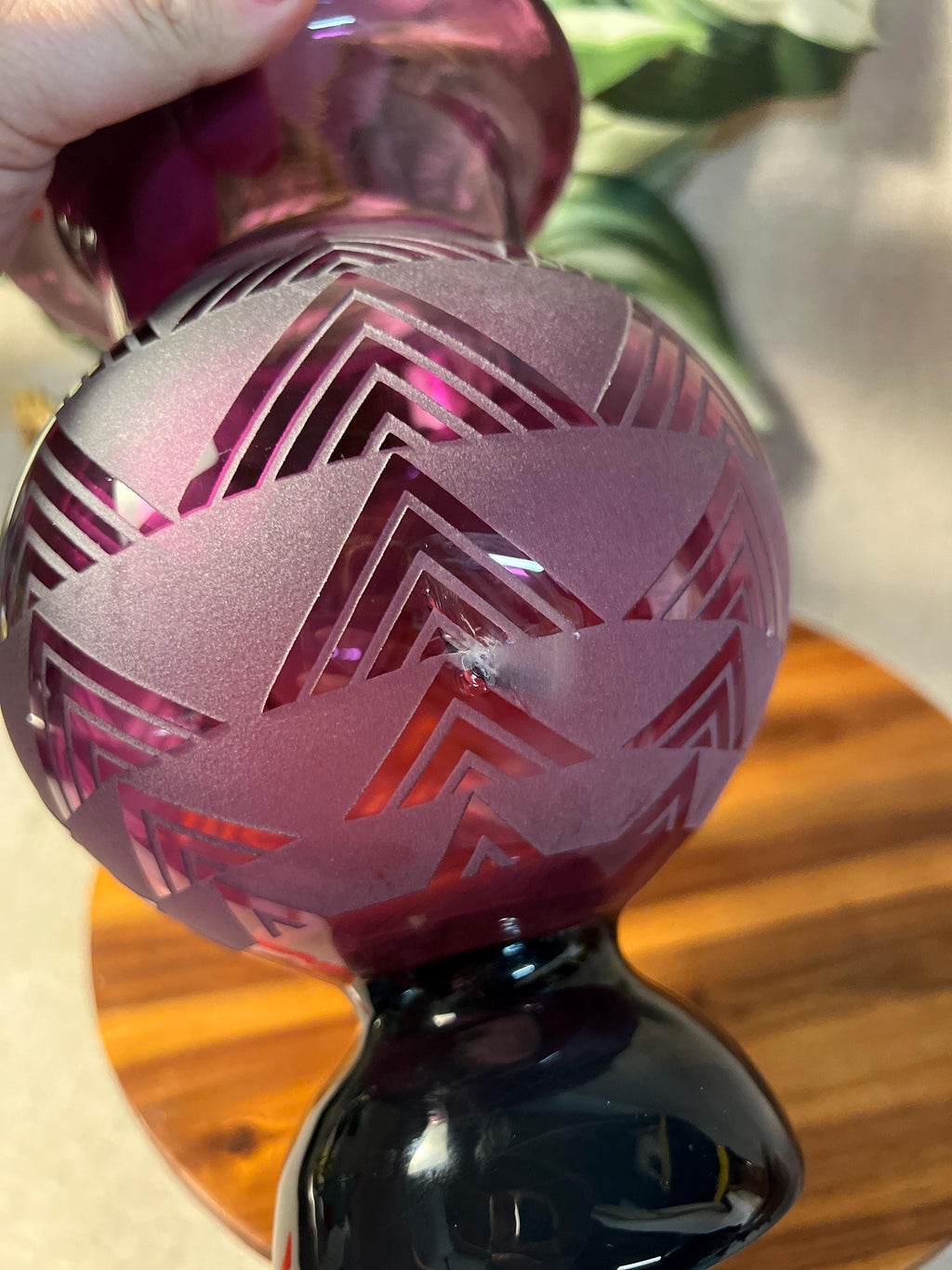 Corriea Limited Edition Etched And Signed Purple Vase EVL8060 39/200