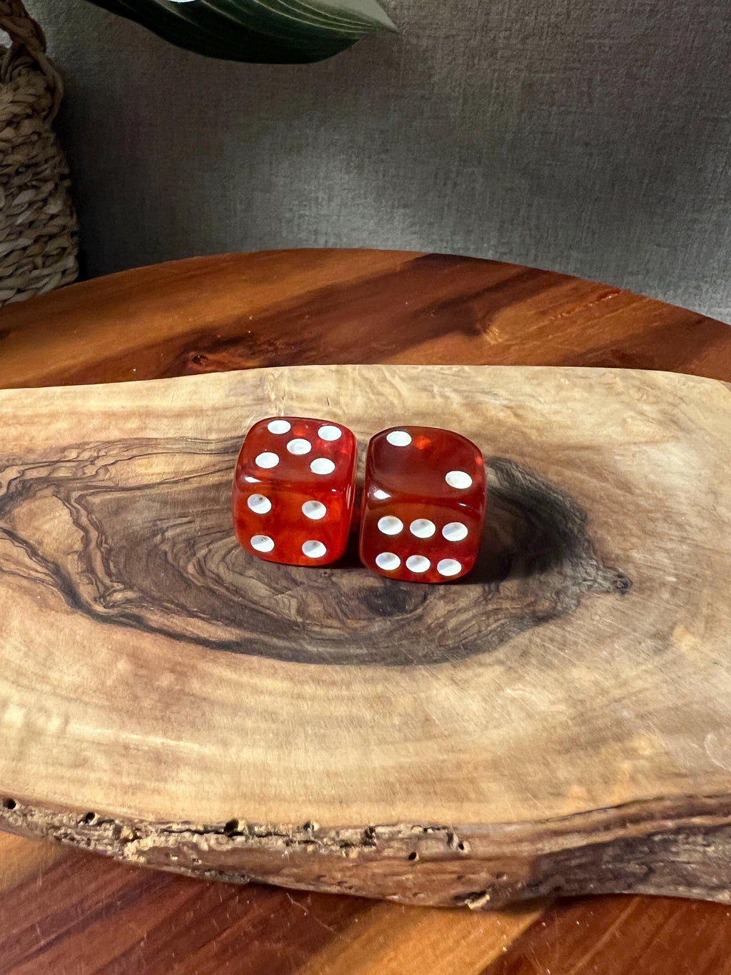 Bakelite Dice, Tested Amber Pair