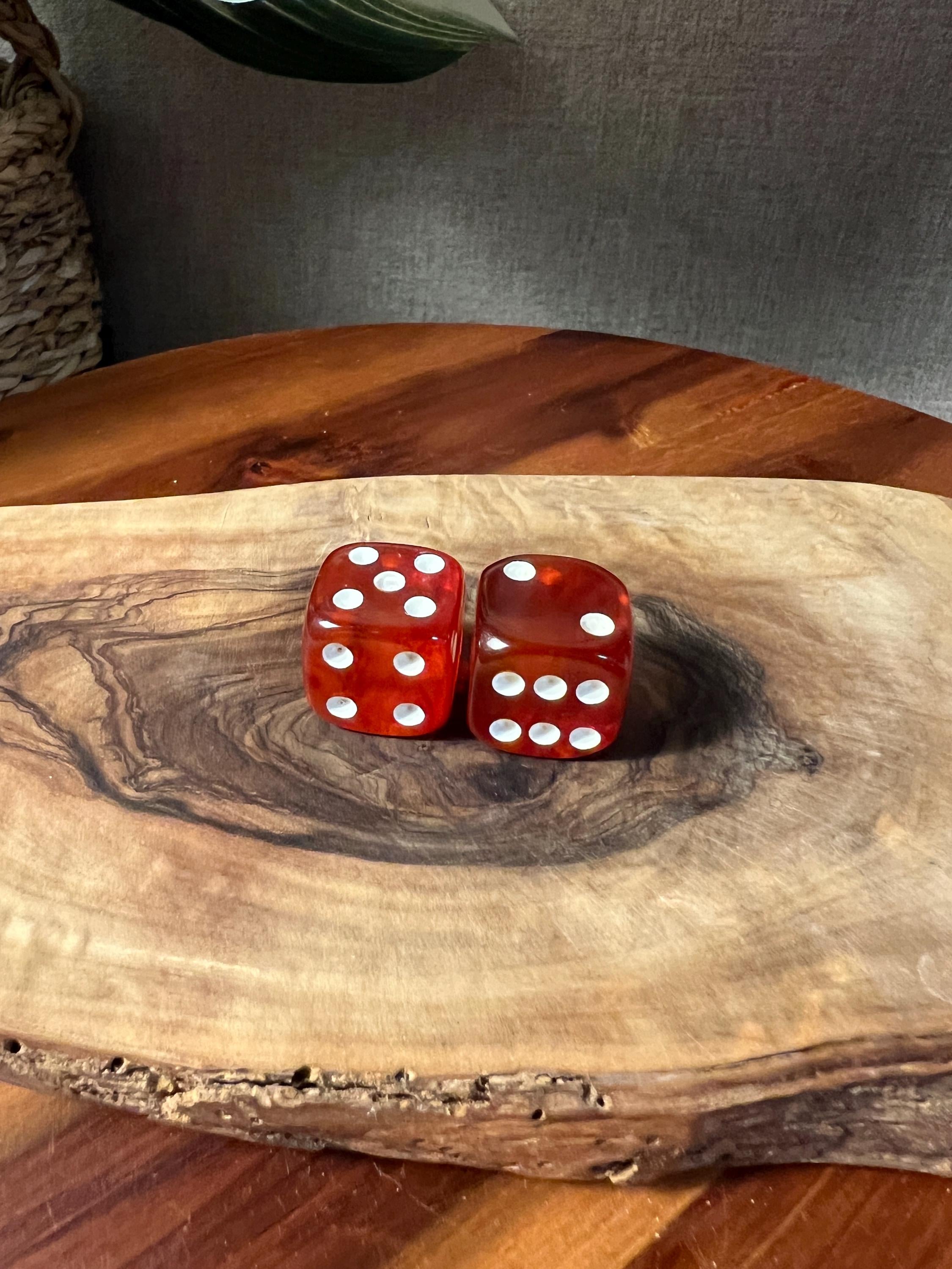 Bakelite Dice, Tested Amber Pair