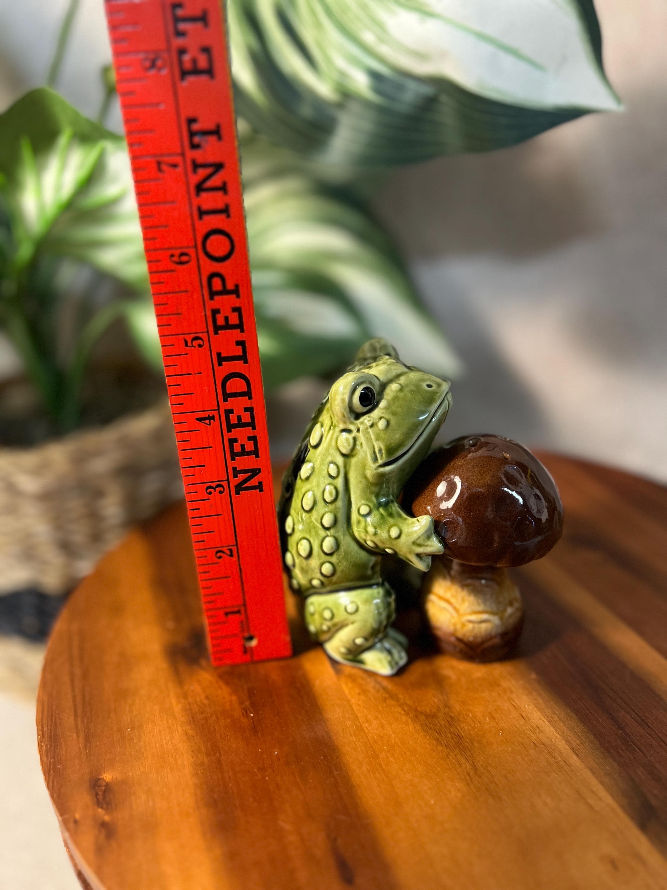 Vintage Frog and Mushroom Salt & Pepper Japan 1970's