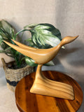Vintage MCM HAND CARVED Shorebird On Base