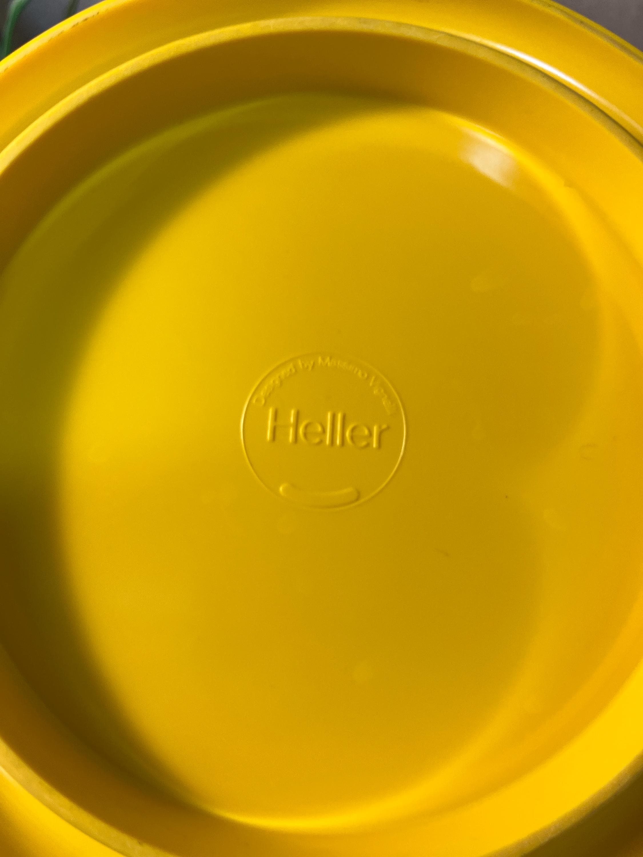 Vintage Heller Design by Massimo Vignelli 9.75" YELLOW XL Salad Bowl MCM