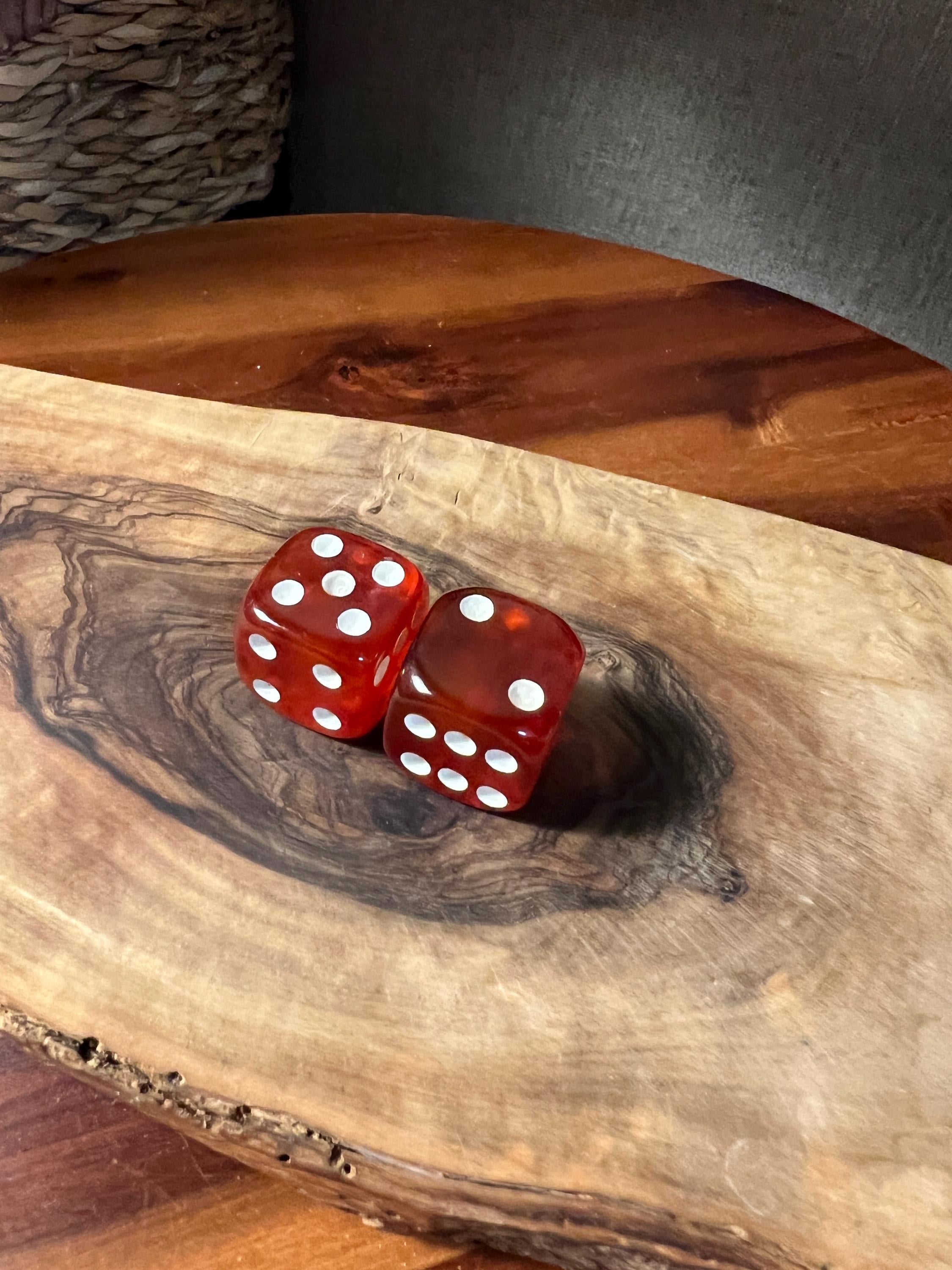 Bakelite Dice, Tested Amber Pair