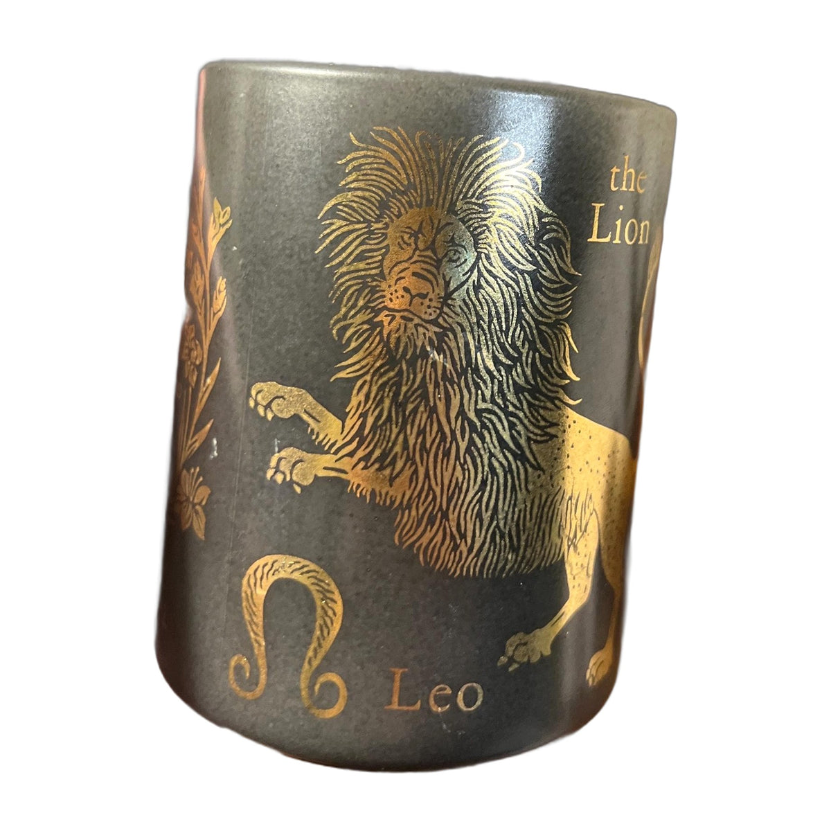 Leo the Lion Vintage Federal Glass Mug - Milk Glass - 1960 1970 Zodiac