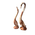 Mackinaw Island Pottery Crane Birds Bisque Fired Figurine Long Neck MCM