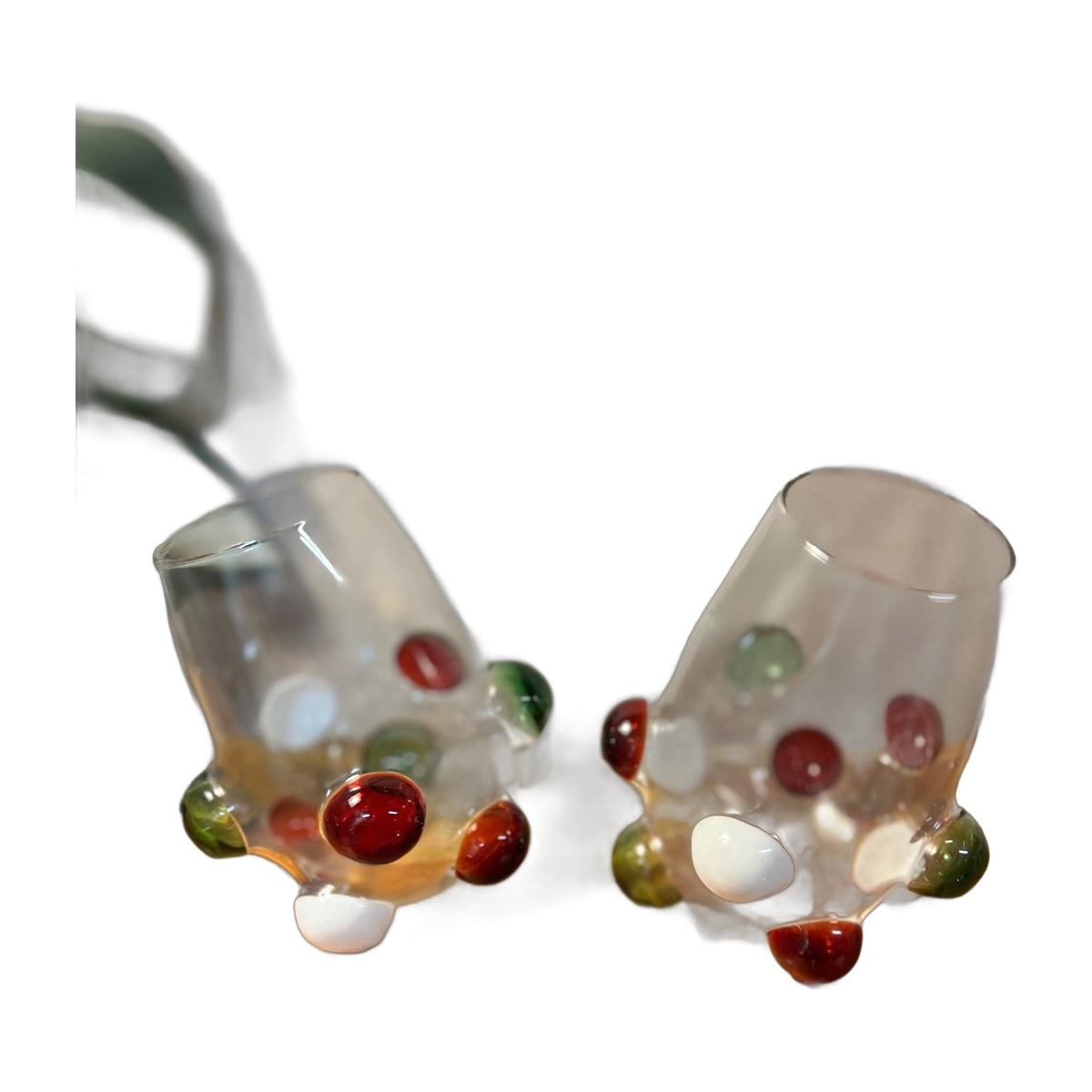 Massimo Lunardon Multicolor Bubble Stemless Wine Glass set of 2