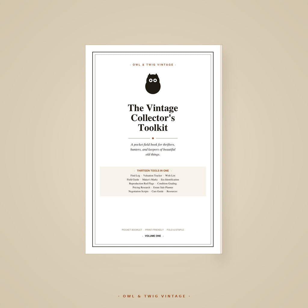 The Vintage Collector's Toolkit printable booklet cover