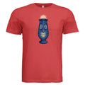 Viking Owl fairy lamp blue print tee in red triblend