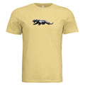 Rare Haeger long-tail panther tee in pale yellow triblend — Owl and Twig Vintage