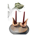 Red Wing Pottery Tear Drop Candle Holder Number B1409 Peach pink