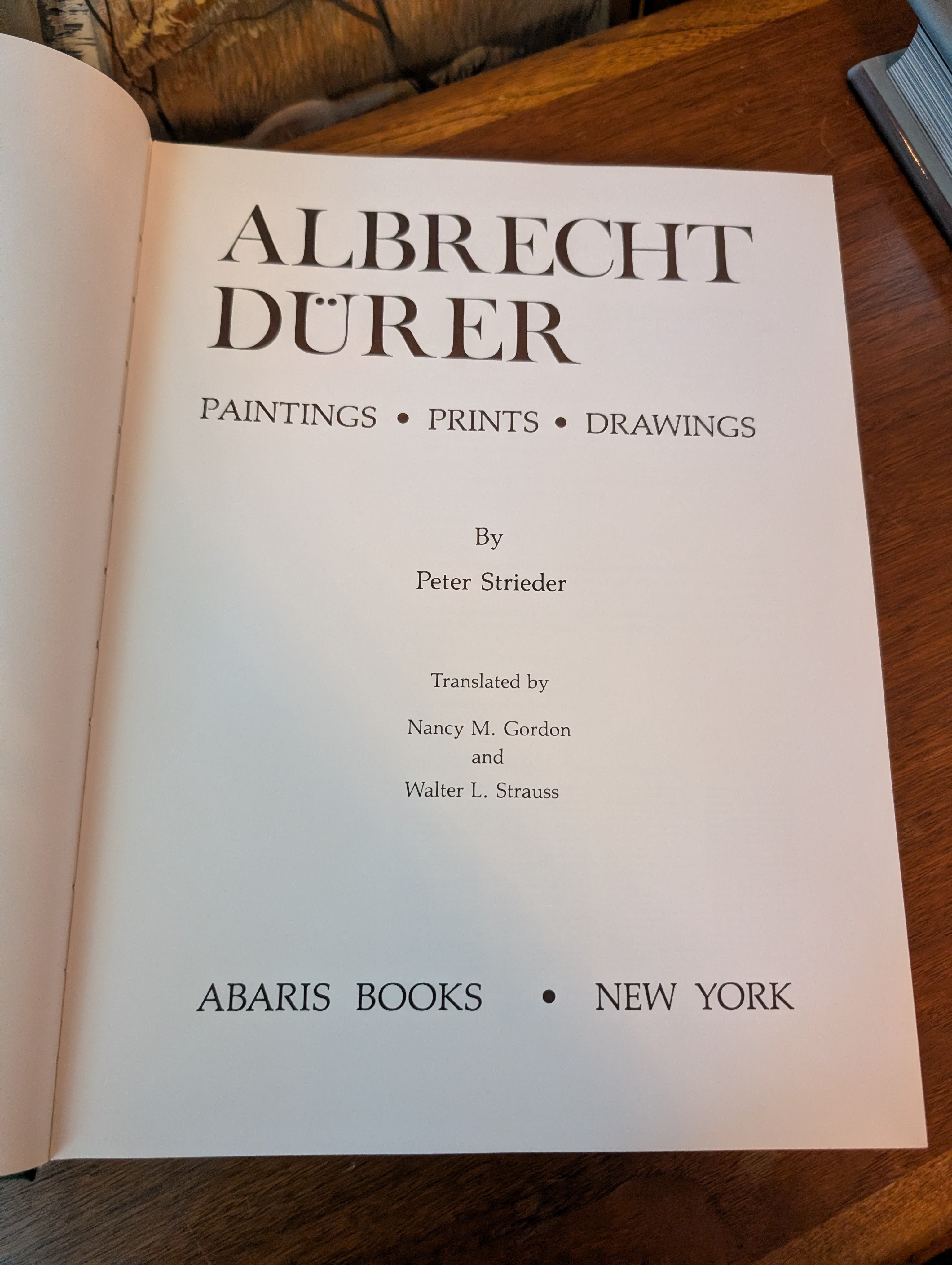 Albrecht Dürer by Peter Strieder, First English Edition