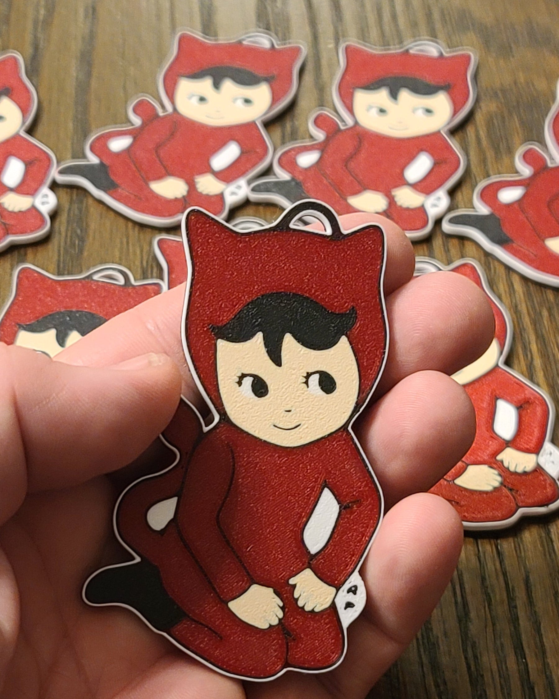 Little devil baby keychain, goth novelty gift