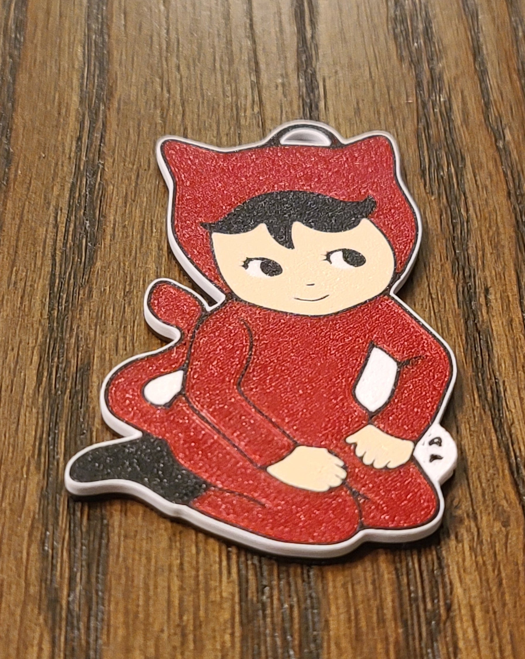 Little devil baby keychain, stocking stuffer size