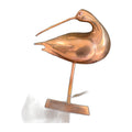 Solid Brass 1960's Curlew Bird Sculpture Korea