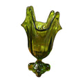 Viking Art Glass Epic Line Four Square Footed Drape Vase