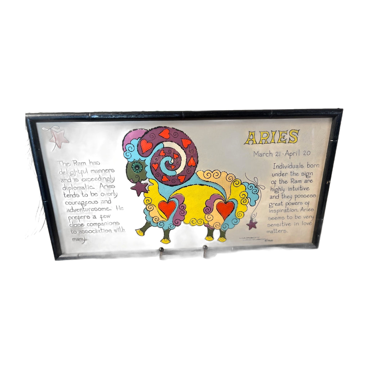 Vintage 1968 Margot Johnson ARIES The Ram Zodiac Astrology Horoscope Pop Art