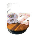 Vintage 1970s Curtis Jere Inspired "A and Z" Ceramic Glazed Fat Letter Bookends Pink glaze with drip glaze