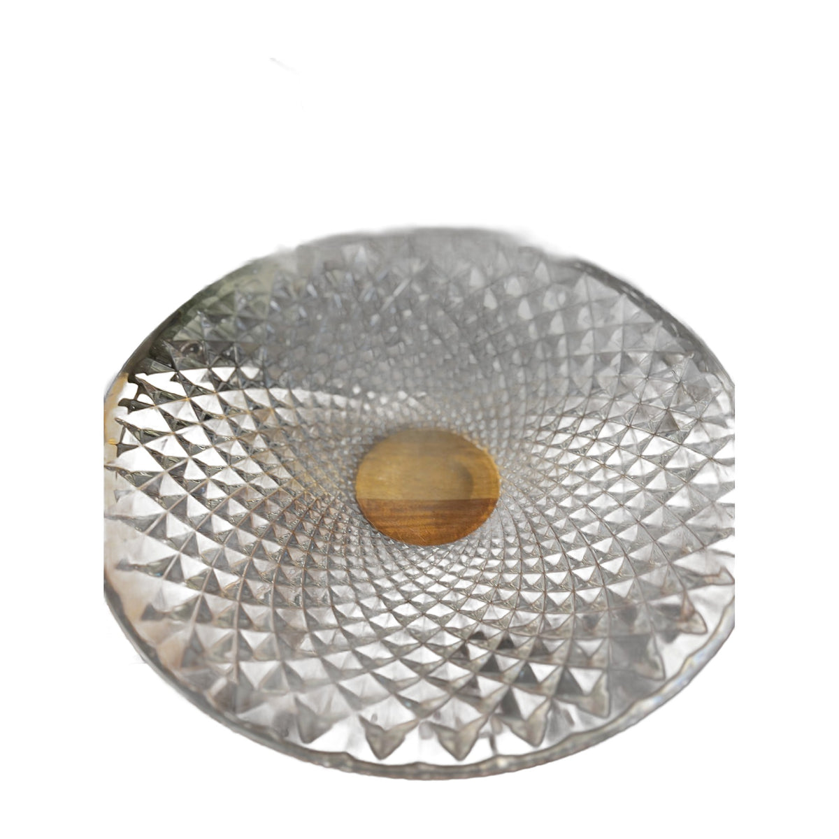 Vintage 24% lead crystal diamond point centerpiece