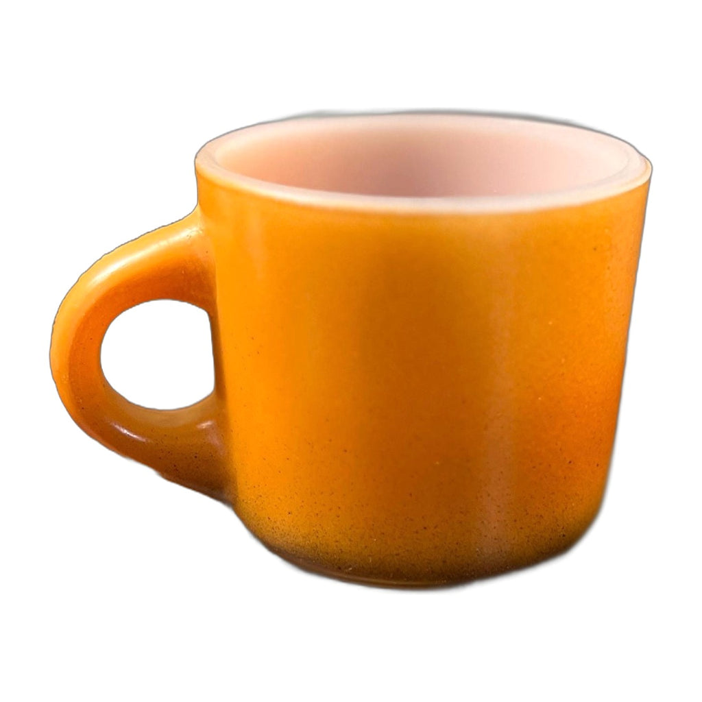 Vintage Anchor Hocking Fire-King Ware Orange Coffee Cup Mug USA