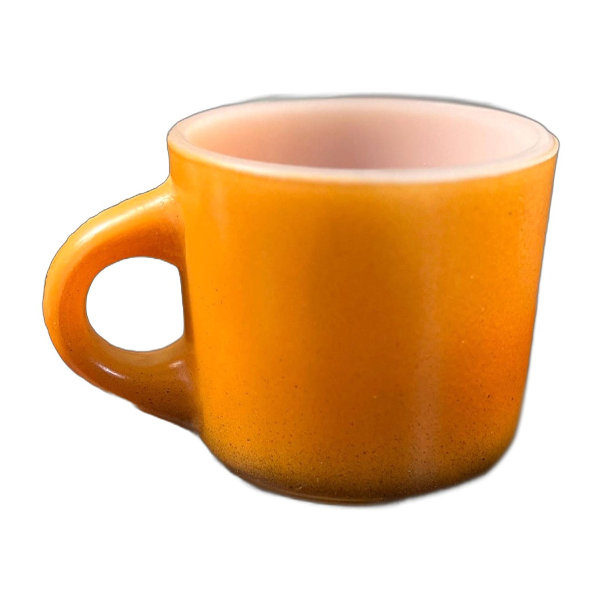 Vintage Anchor Hocking Fire-King Ware Orange Coffee Cup Mug USA