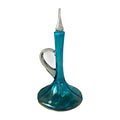 Vintage Bischoff Blue Decanter MCM Blown Glass genie Bottle