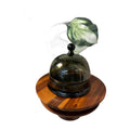 Vintage Cheese Dish w/ Smoky Glass Dome Cloche Lid