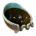 Vintage Drip Glaze Pottery Footed Ashtray 5 Evangeline Canada Trinket Bowl