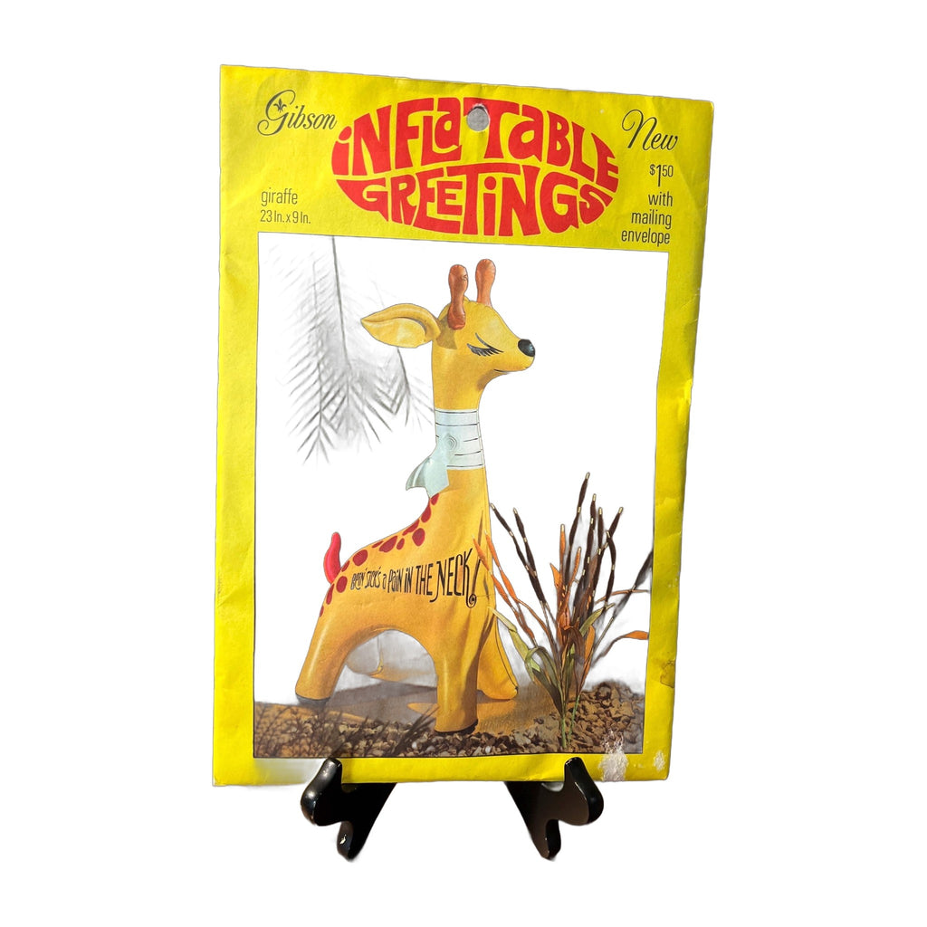 Vintage Gibson Inflatable Greetings Giraffe Balloon Get Well Soon