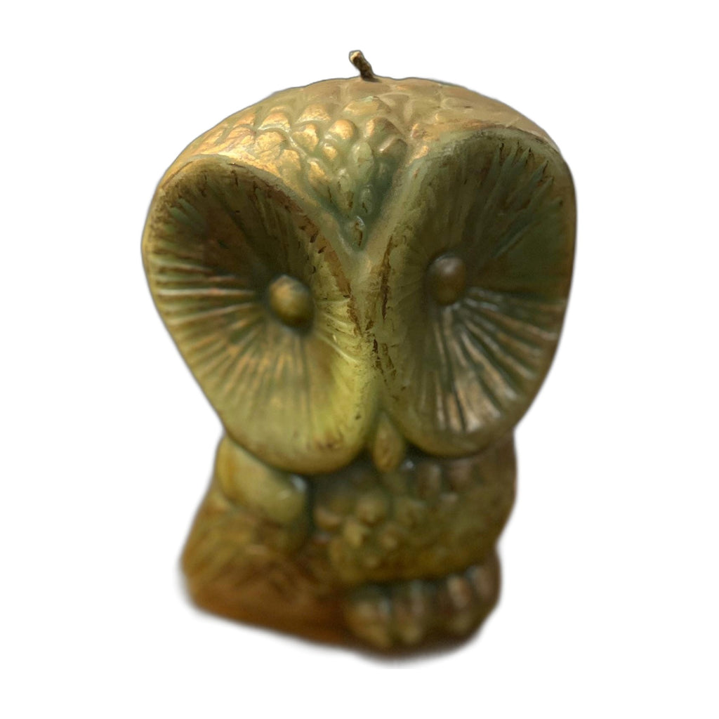Vintage MCM Handcrafted Kinsmen Center Owl Candle, unburned, 6"