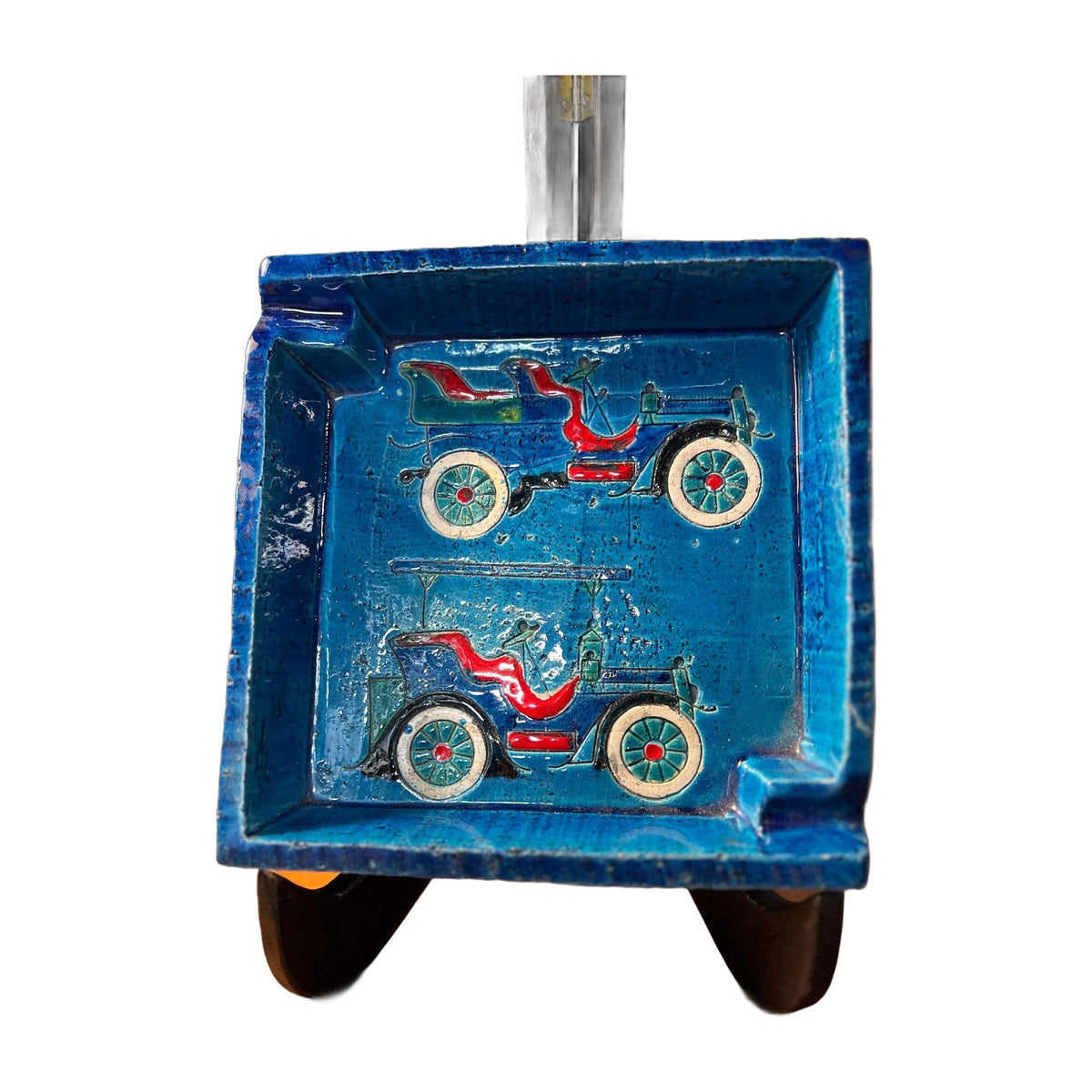 Vintage Mid Century Aldo Londi Bitossi Antique Car Ashtray