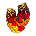 Vintage Tiffany Style Stained Glass Tropical Fishes Table Lamp With Bulb