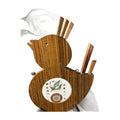 Vtg bird shaped Cheese Bread Cutting Board Wood With Tile made in Japan With Knife and small forks