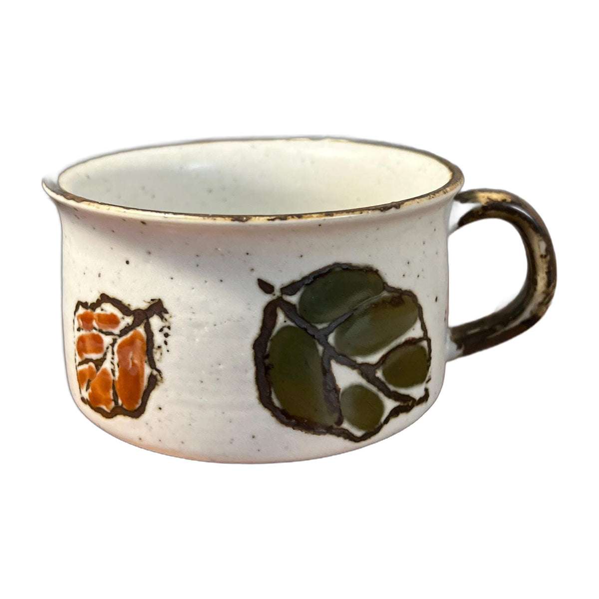 Vtg Otagiri Soup Mug Cup Hot Beverages Japanese Handpaint 70s Hand Crafted Stoneware