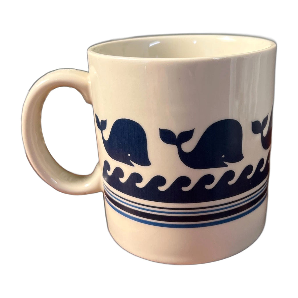 Vtg Otagiri Whale Cup Hot Beverages Japanese Handpaint 70s Hand Crafted Stoneware